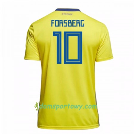 Koszulka Szwecja Forsberg 10 Domowe Koszulki Piłkarskie Mistrzostwa Świata 2018